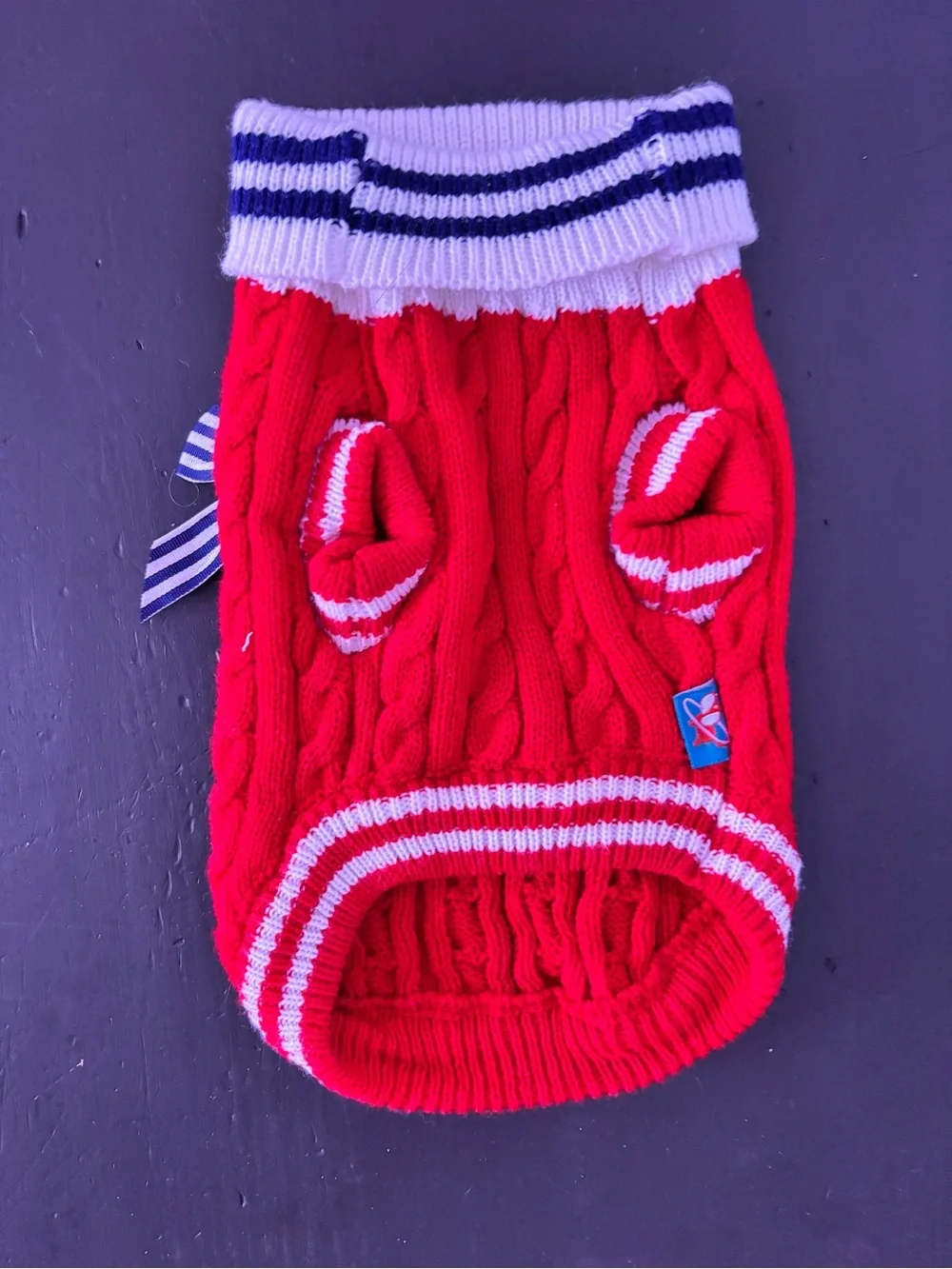 Dog Patriotic/Nautical Turtleneck Sweater